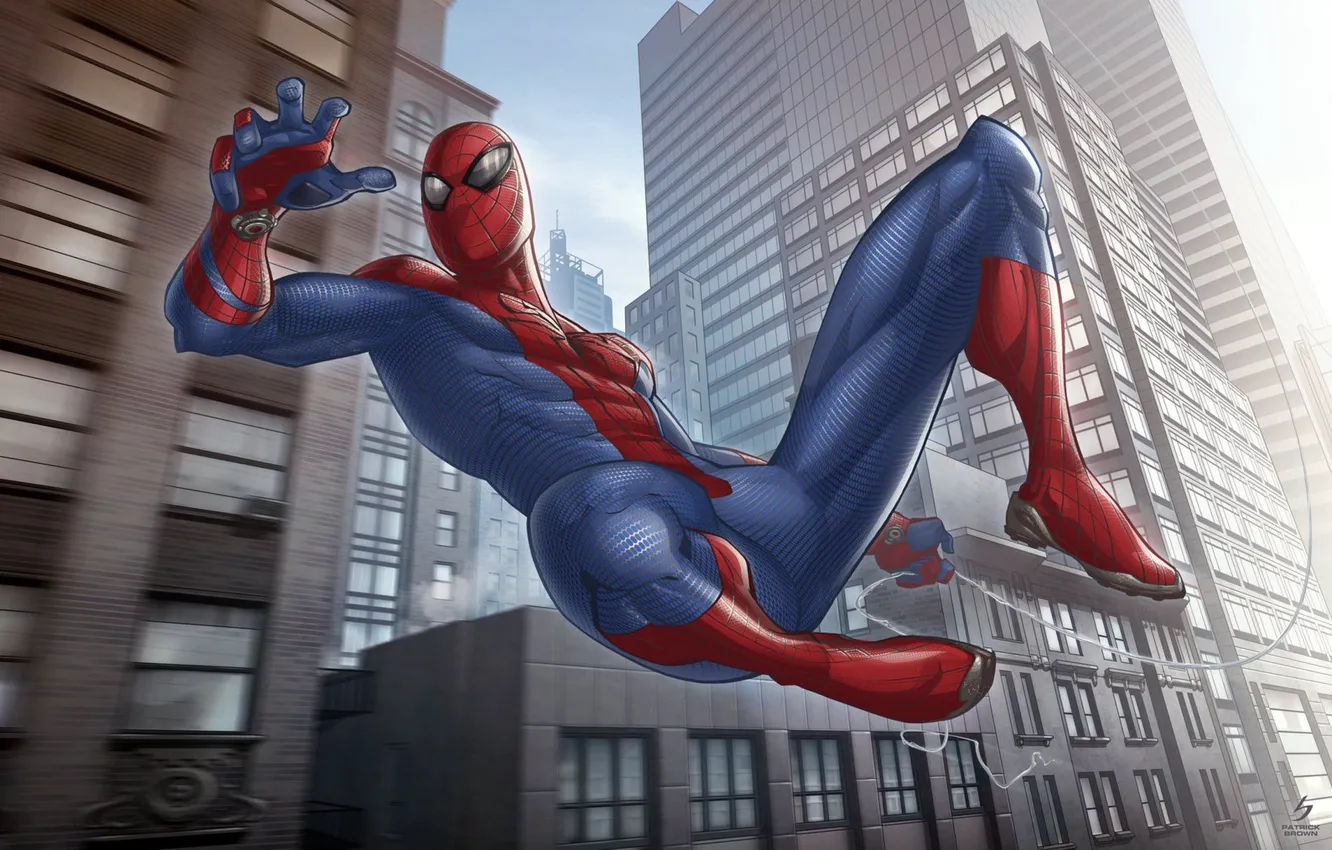 Фото обои art, Spider-man, marvel comics, The Amazing, Patrick Brown, fan