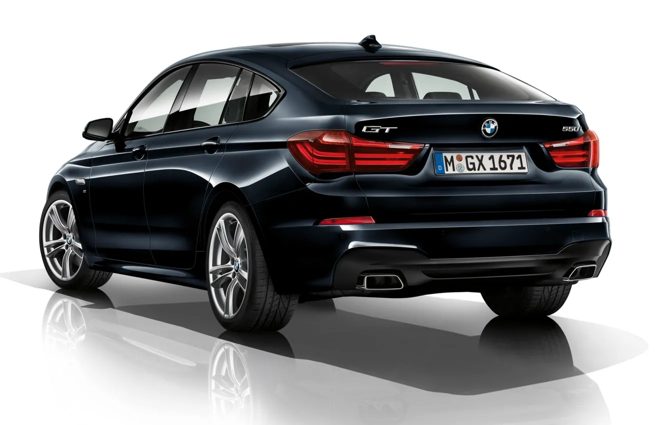 Фото обои машина, фон, BMW, задок, Gran Turismo, 550i, M Sport Package