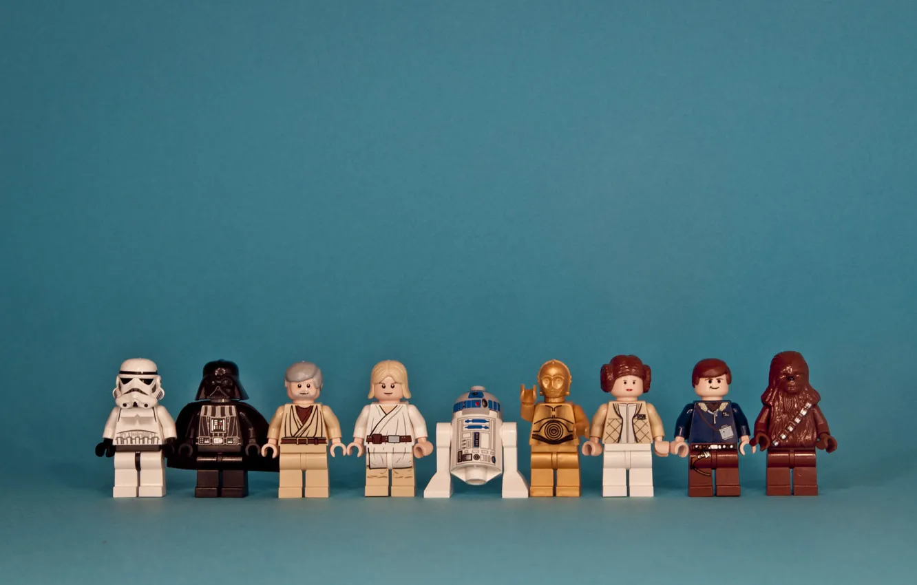 Фото обои звездные войны, star wars, lego, персонажи