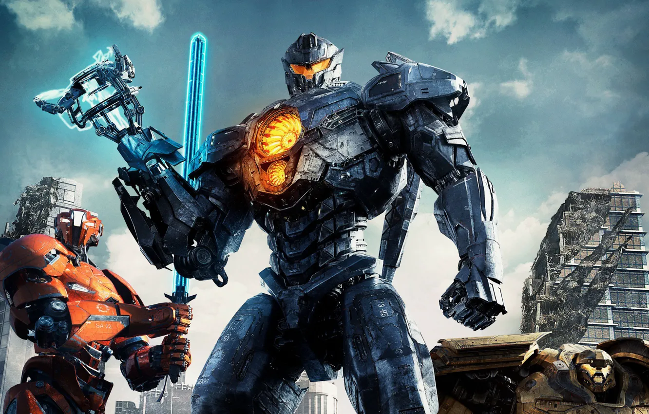 Фото обои фантастика, роботы, постер, Тихоокеанский рубеж 2, Pacific Rim Uprising