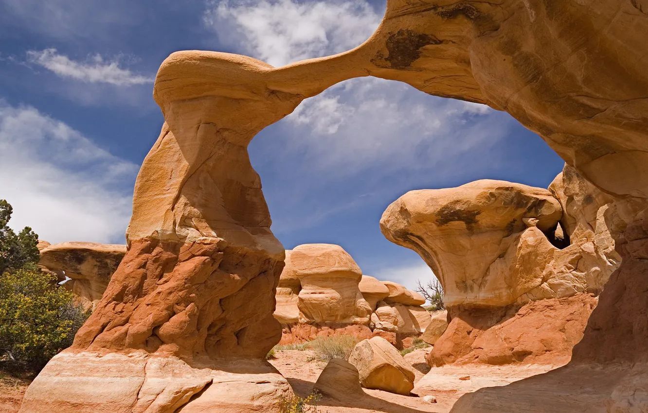 Фото обои камни, скалы, каньон, арка