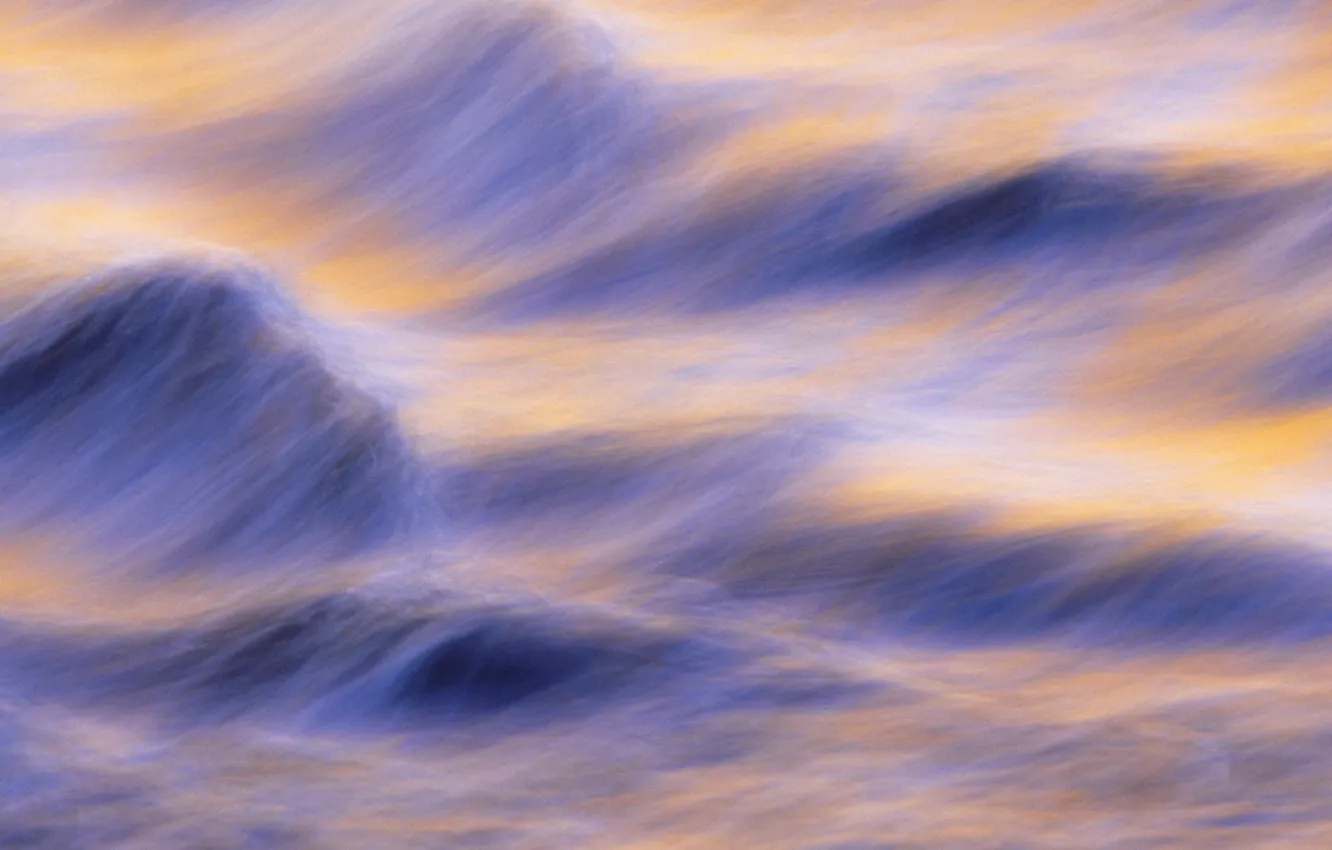 Фото обои море, волны, вода, линии, абстракция, штрих