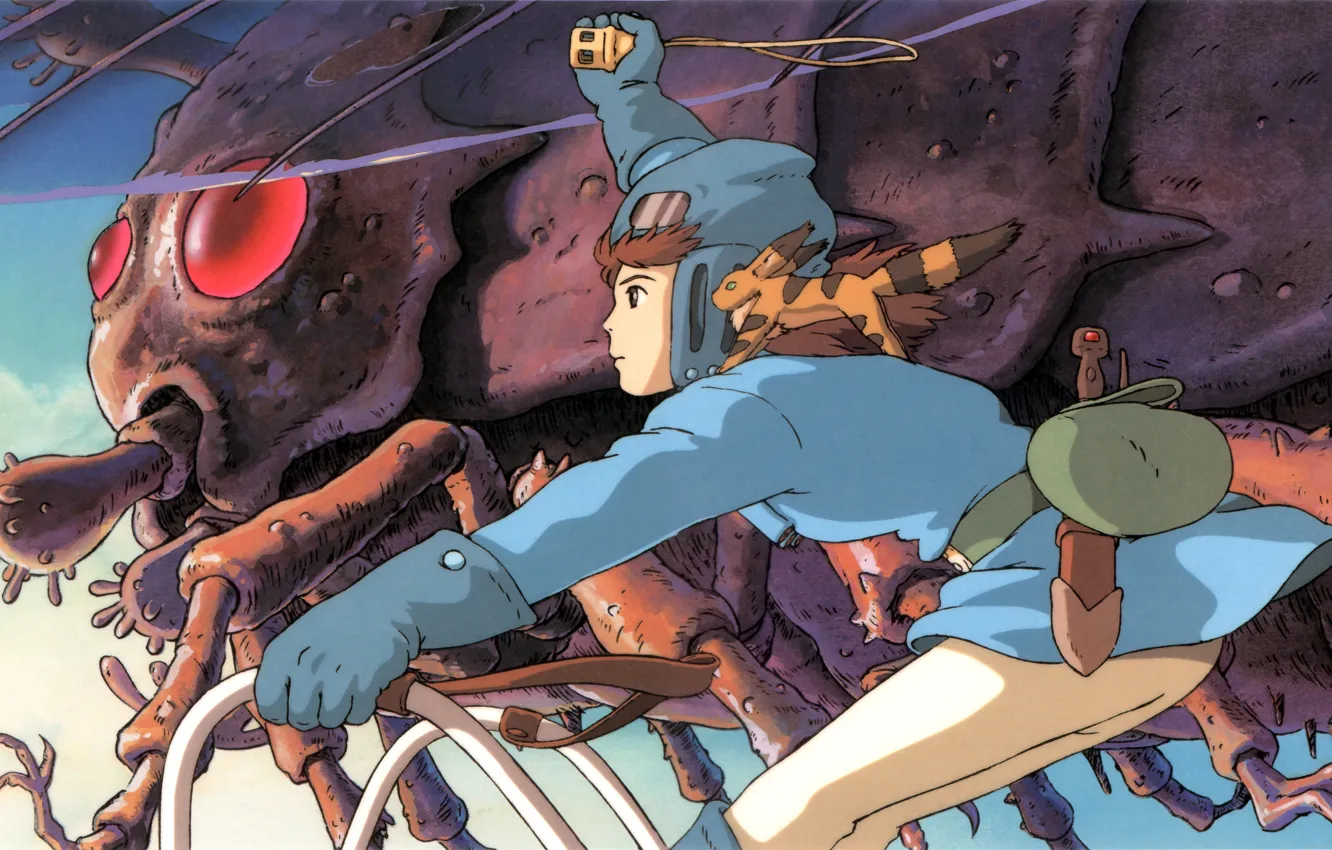 Фото обои Nausicca, Nausicaa of the Valley of the Wind, Навсикая из долины ветров, Miyazaki, Studio Ghibli