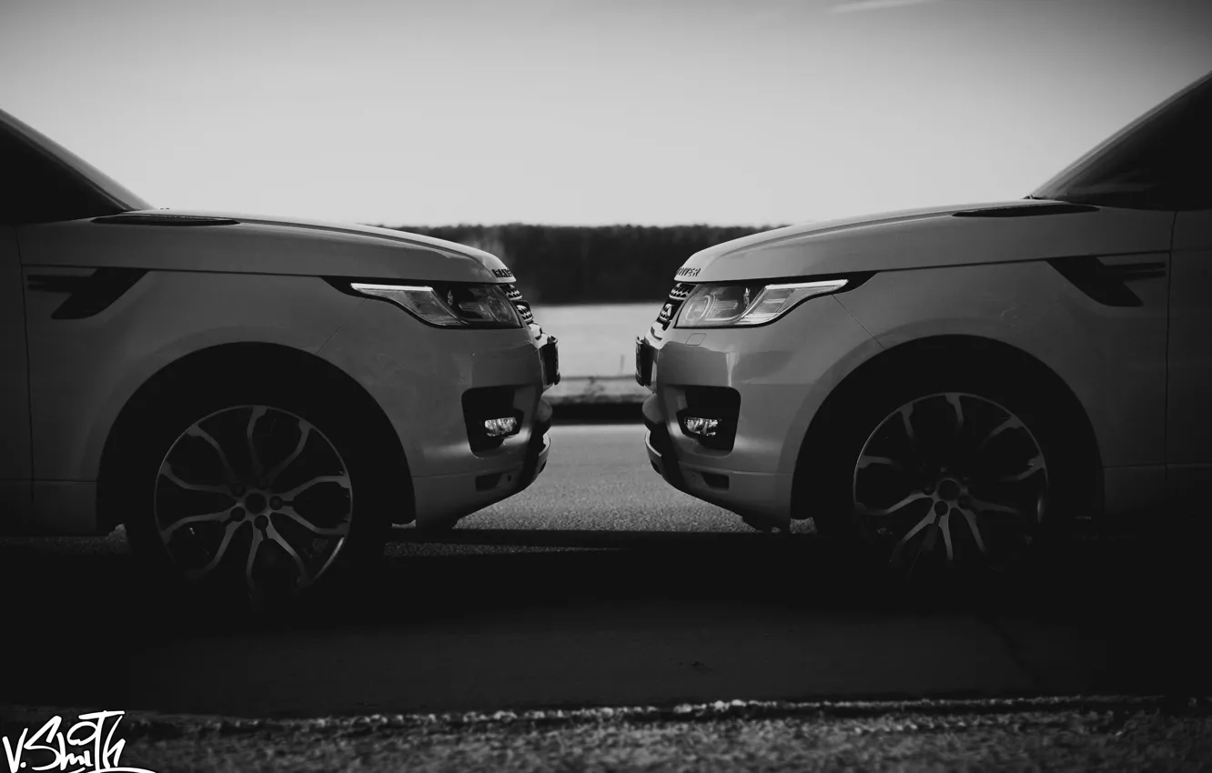 Фото обои машина, авто, крыло, фотограф, перед, Range Rover, диски, auto
