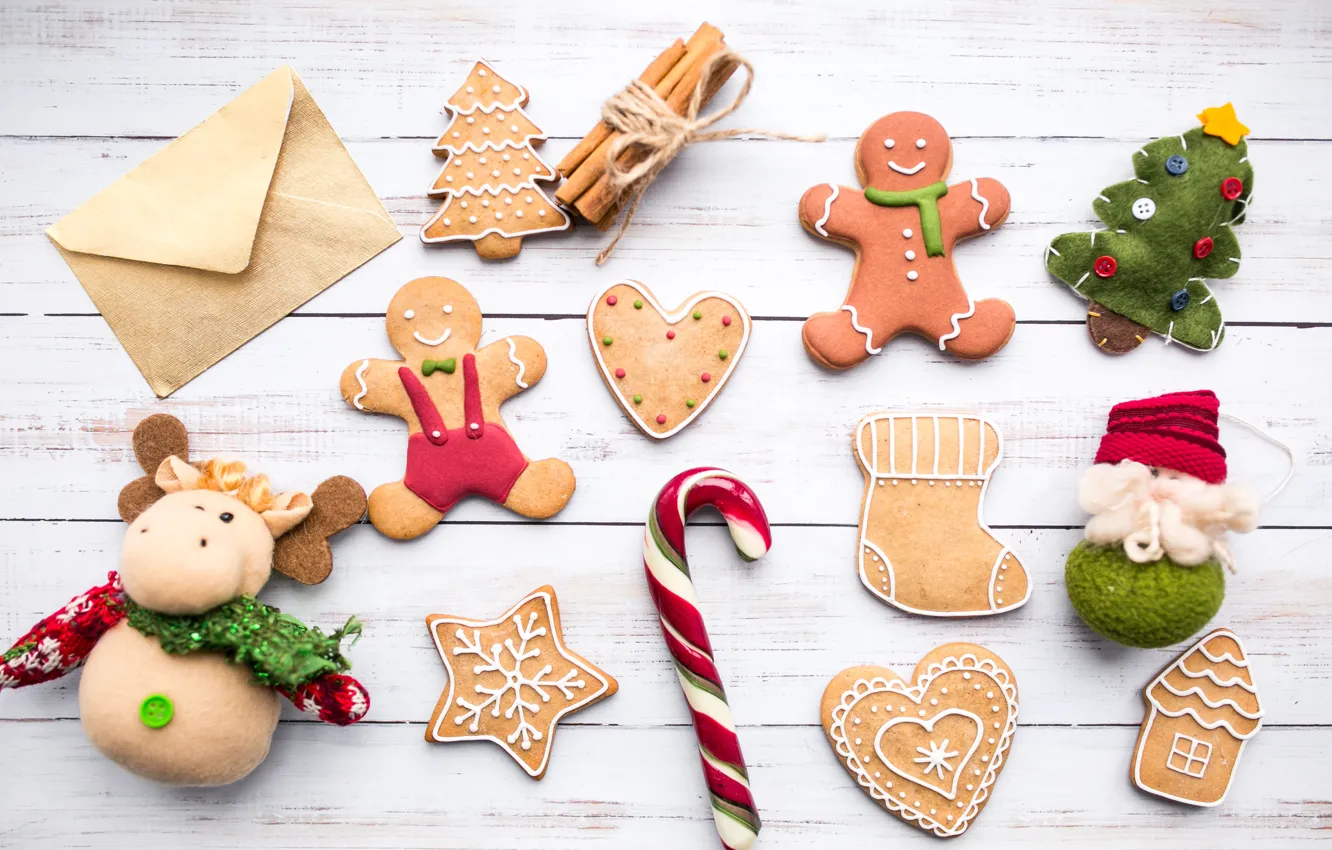 Фото обои праздник, человечки, Christmas, декор, карамель, cookies, пряники, имбирные