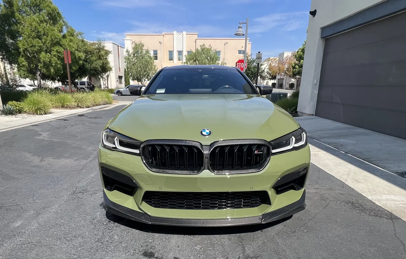 Фото обои Green, F90, M5 Competition, Front end