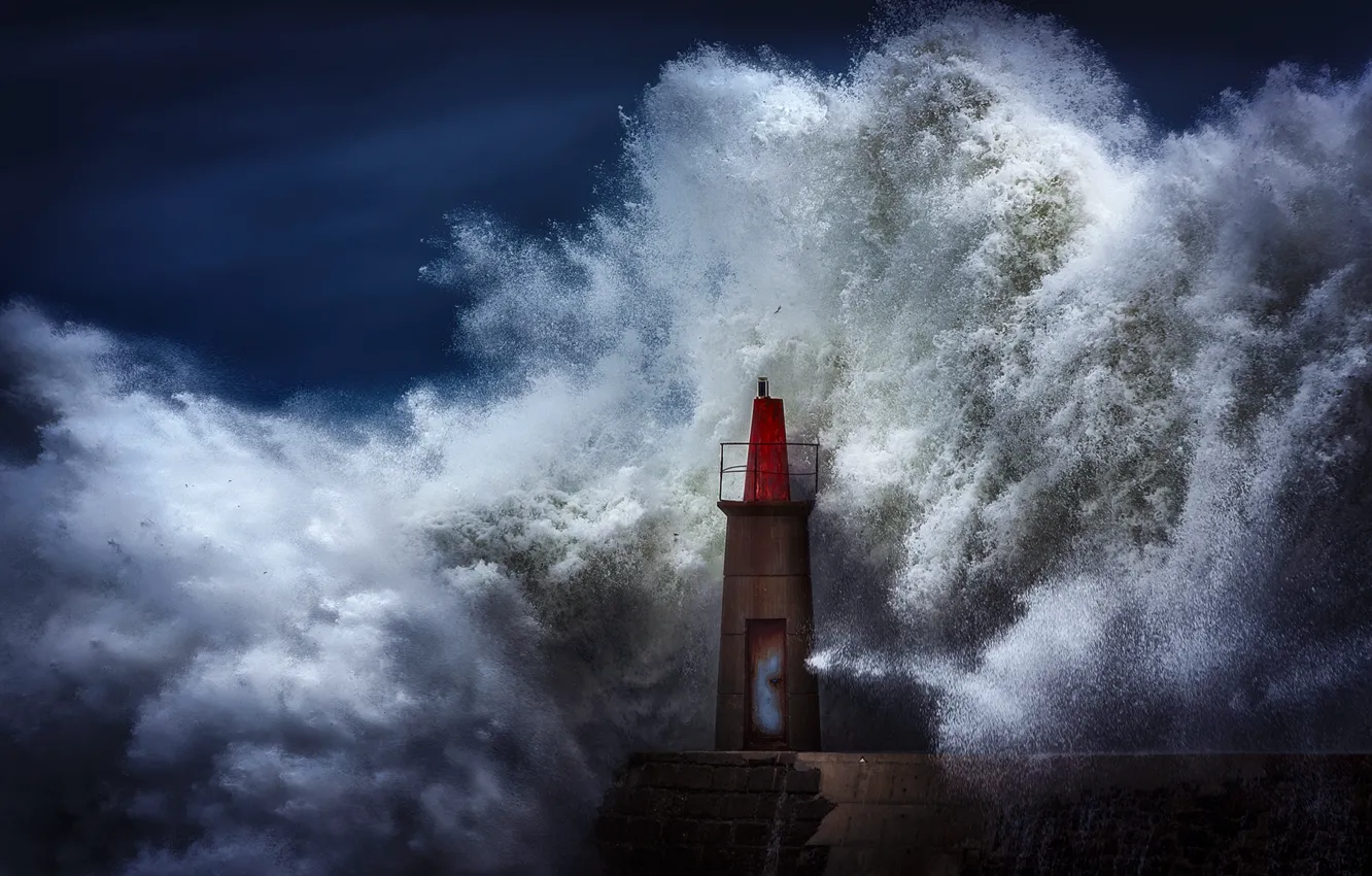 Фото обои шторм, стихия, волна