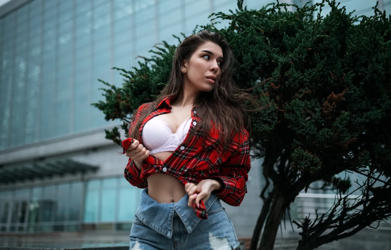 Фото обои model, pretty, brunette, Vadim Podoprigora