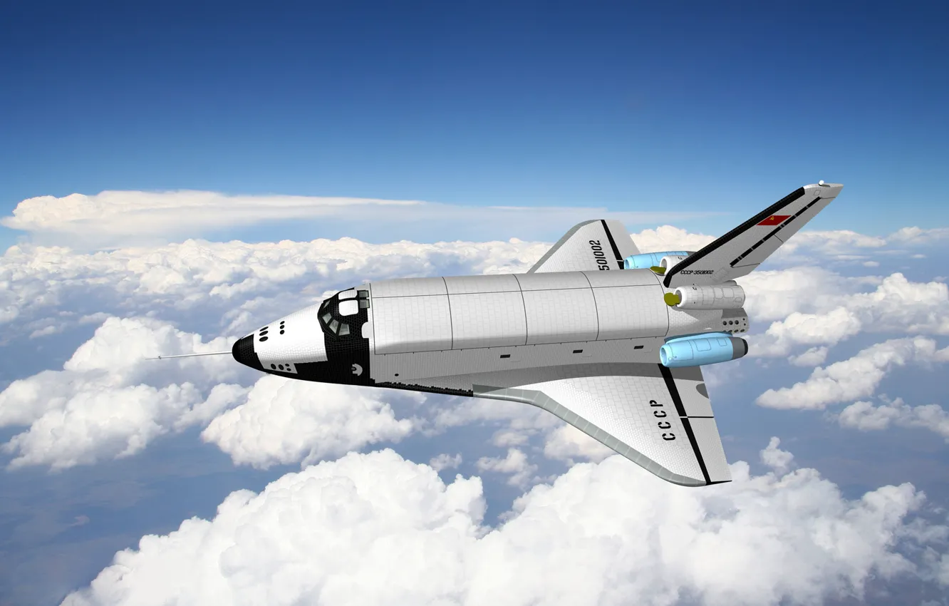 Фото обои Буран, Большой Транспортный Самолет, аналог ОК Буран, Самолет-аналог БТС-002 ОК-ГЛИ