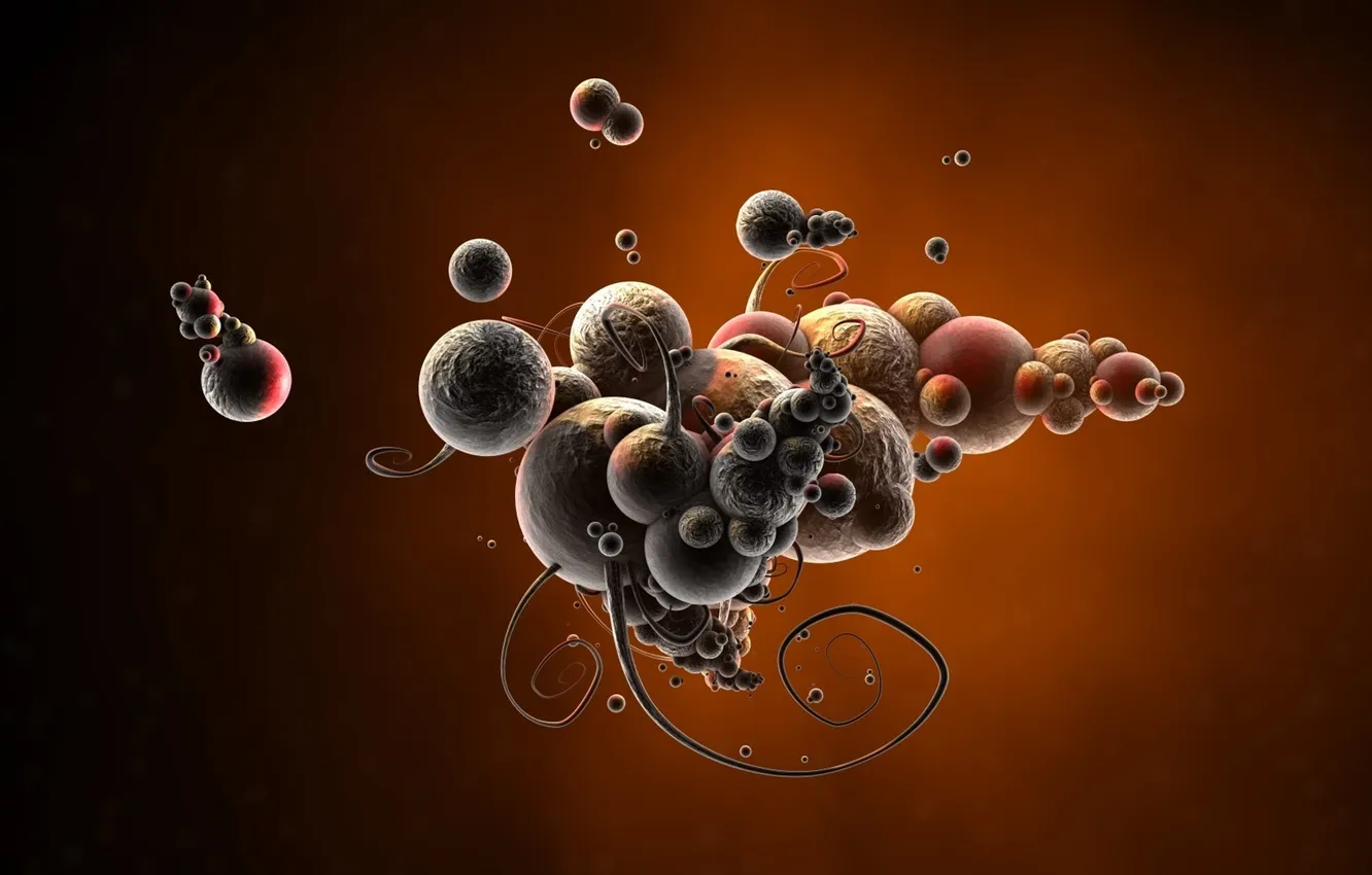 Фото обои шарики, много, cytoplasm