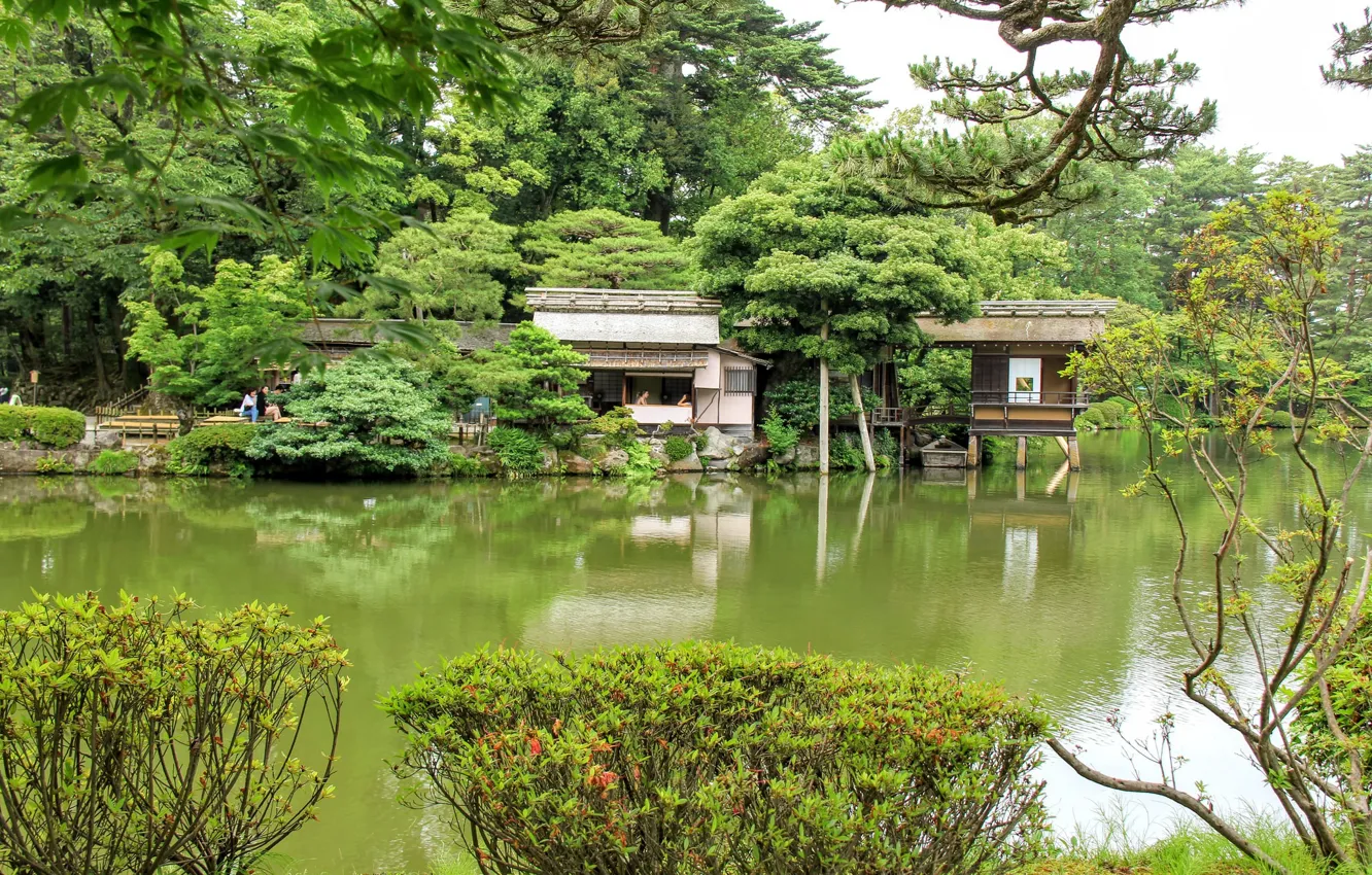 Фото обои озеро, парк, Япония