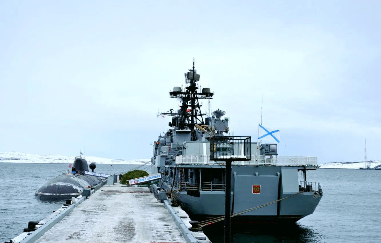 Фото обои причал, Пантера, ВМФ, Адмирал Левченко