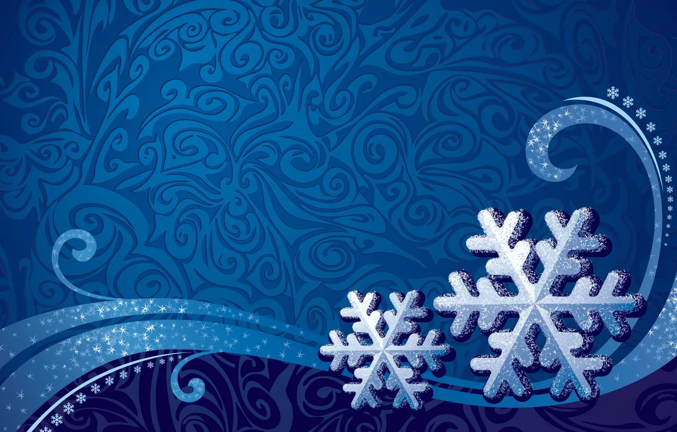 Фото обои снежинки, фон, узоры, текстура