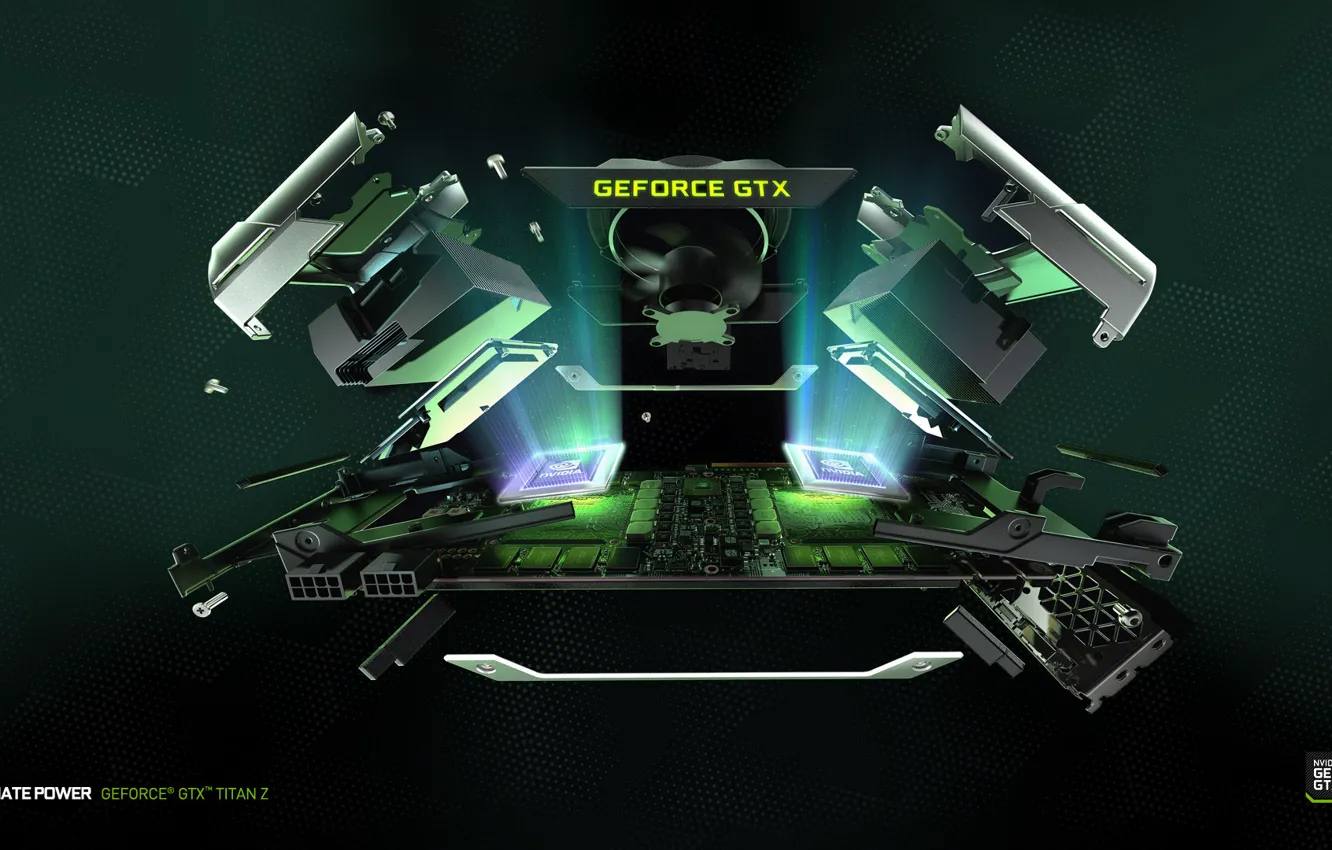 Фото обои Nvidia, GeForce, видеоускоритель, GTX Titan Z