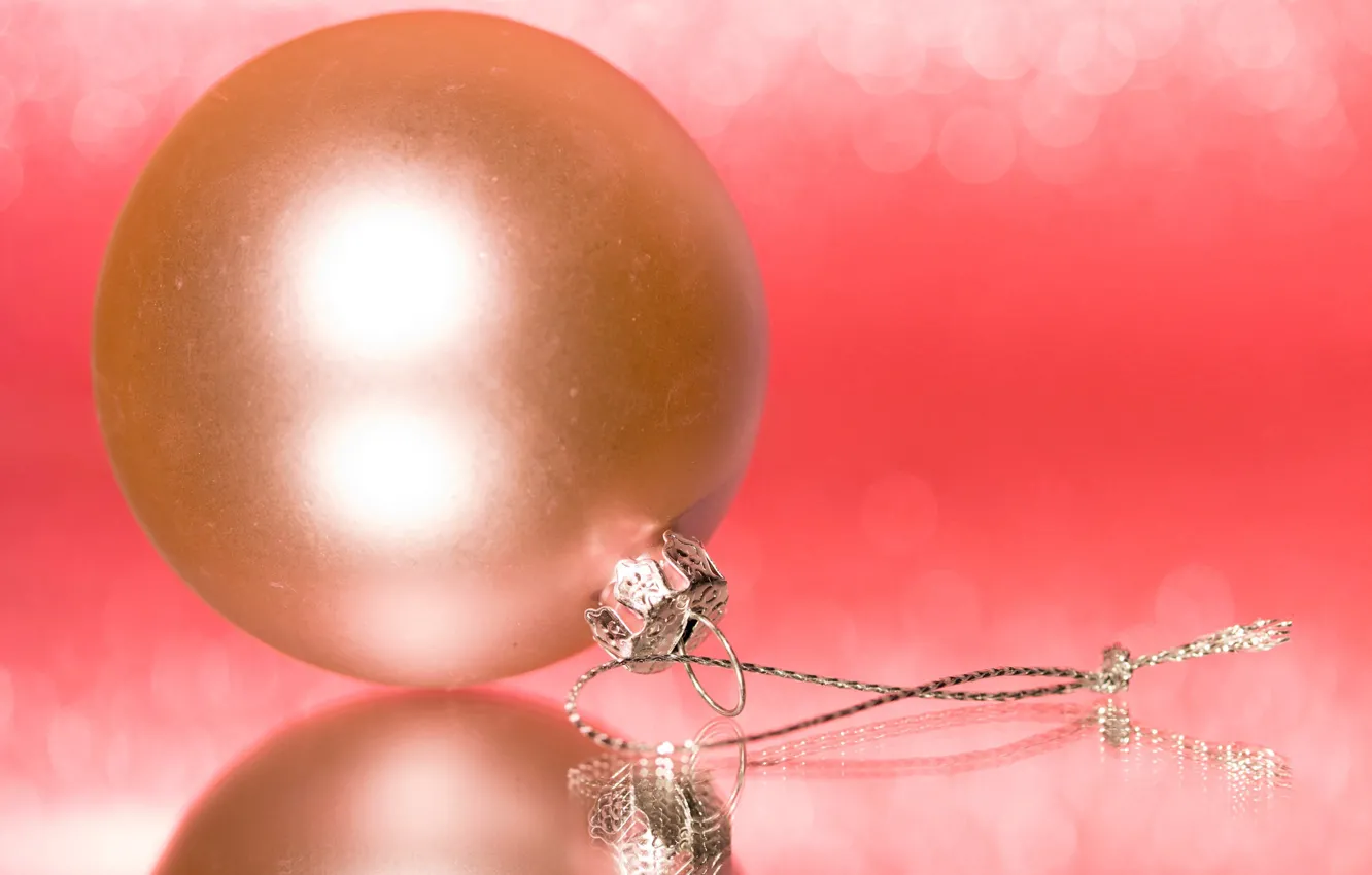 Фото обои макро, праздник, игрушка, шар, шарик, Рождество