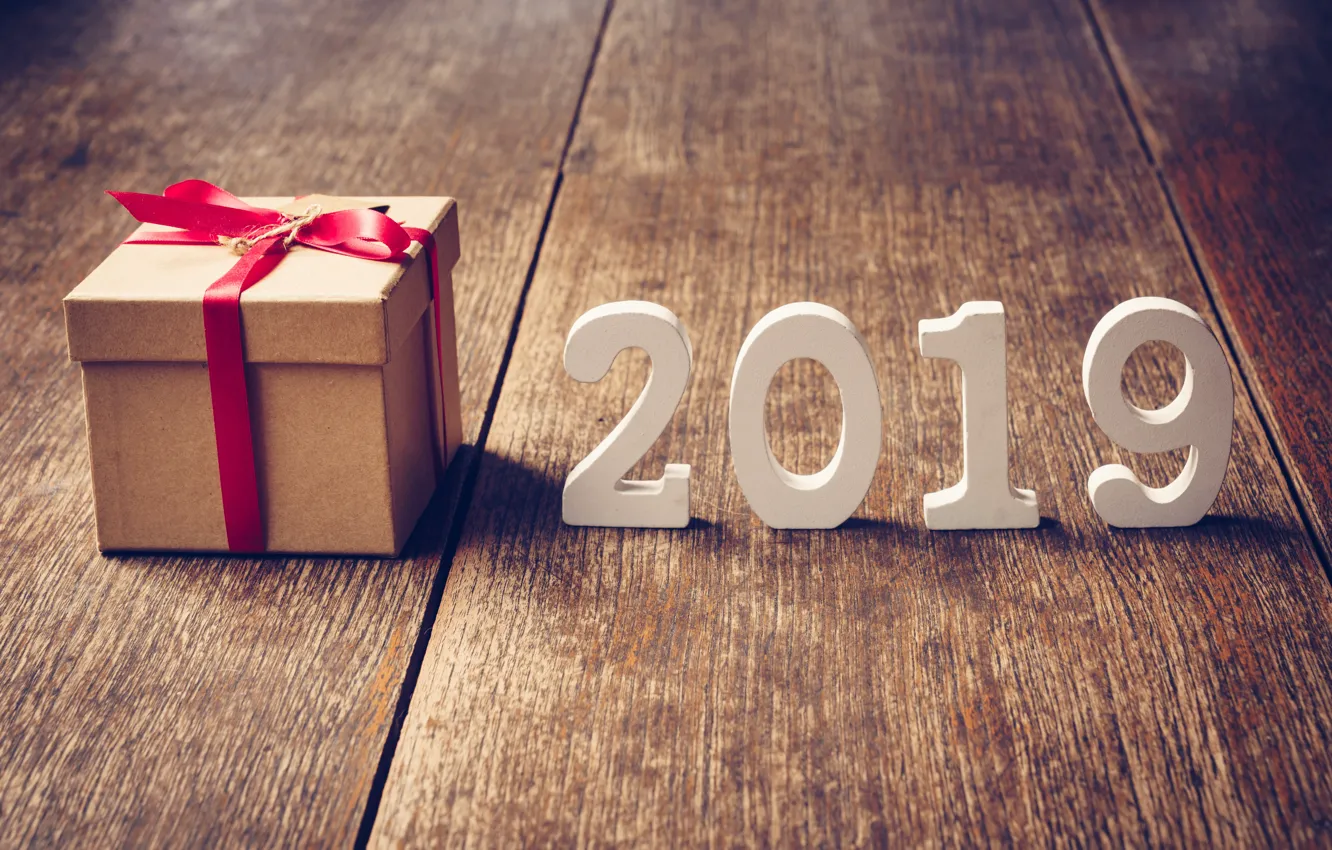 Фото обои дерево, подарок, доски, Новый Год, new year, wood, winter, background
