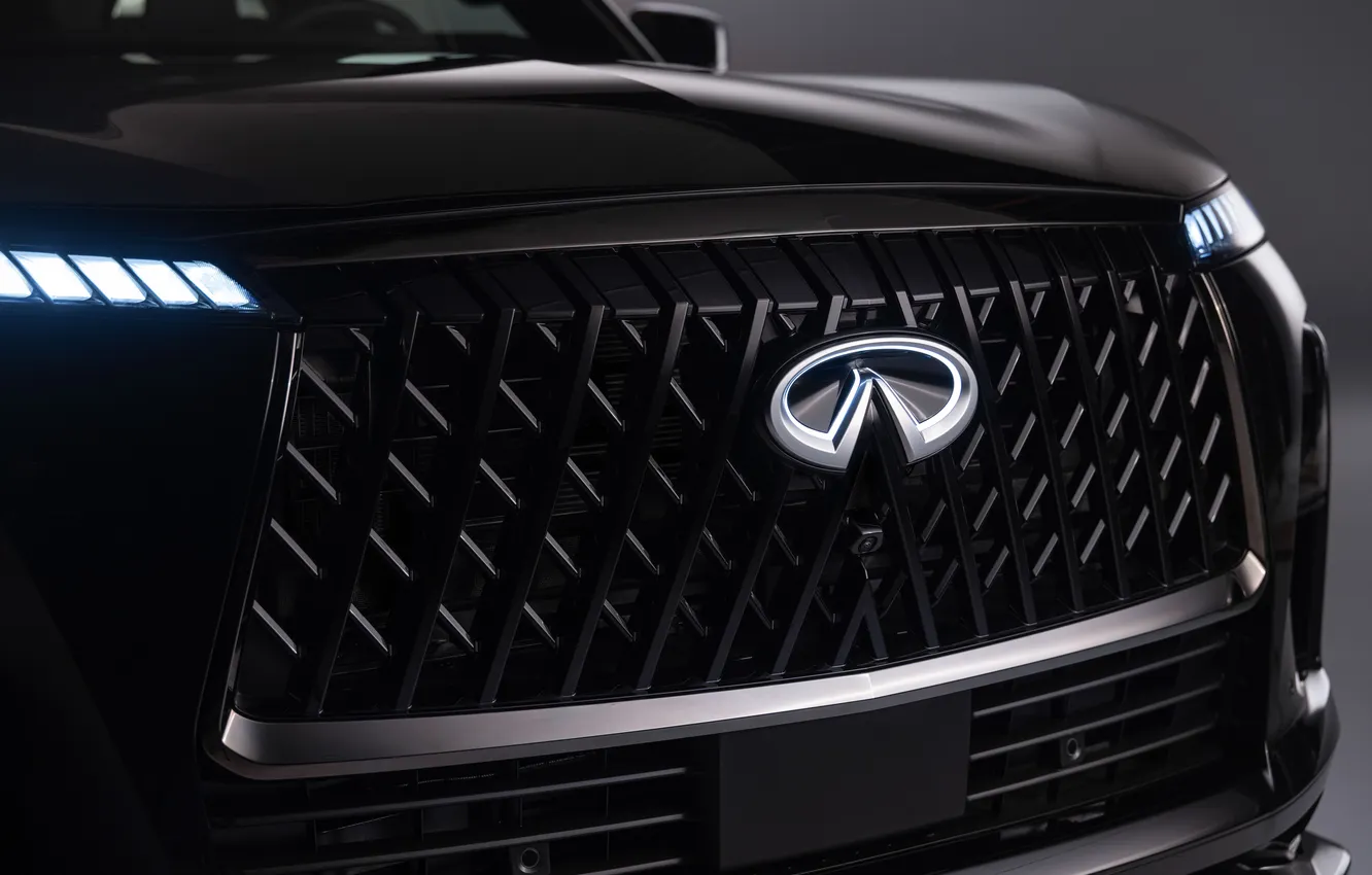 Фото обои Infiniti, Внедорожник, Sport, SUV, решетка радиатора, Люкс, AWD, QX80
