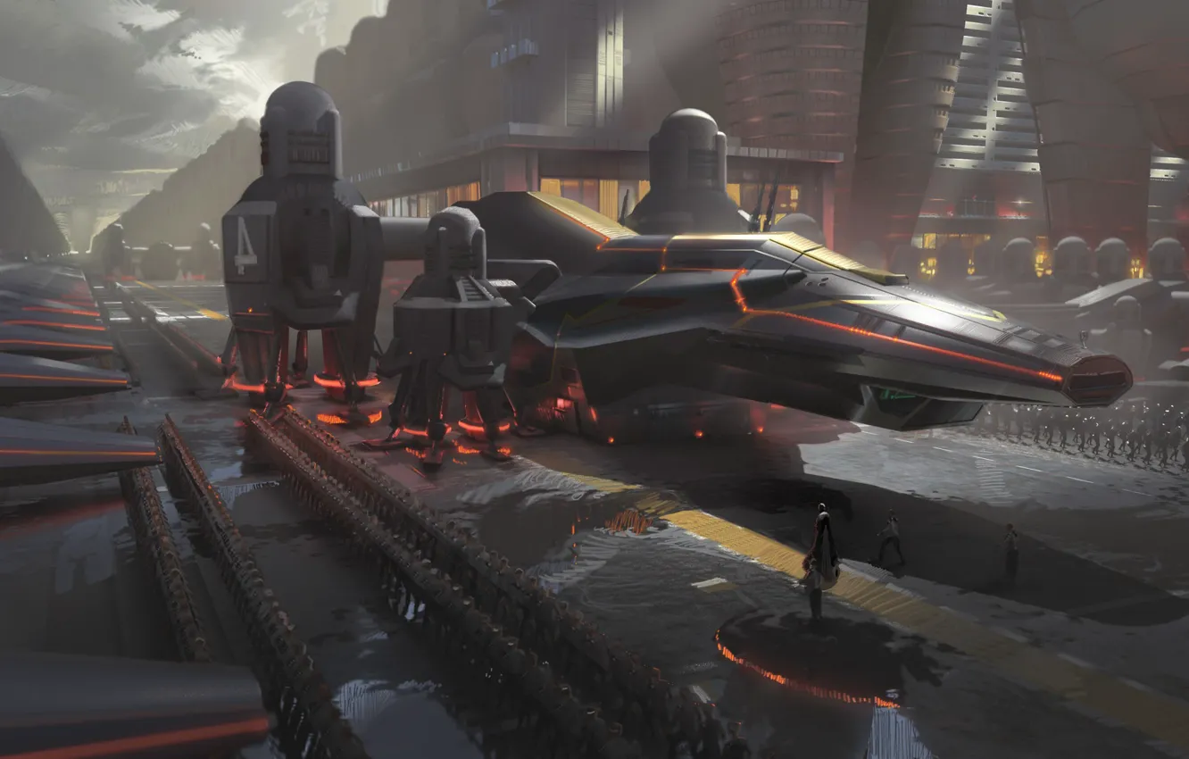 Фото обои сооружение, летательный аппарат, Force, key frame a final high