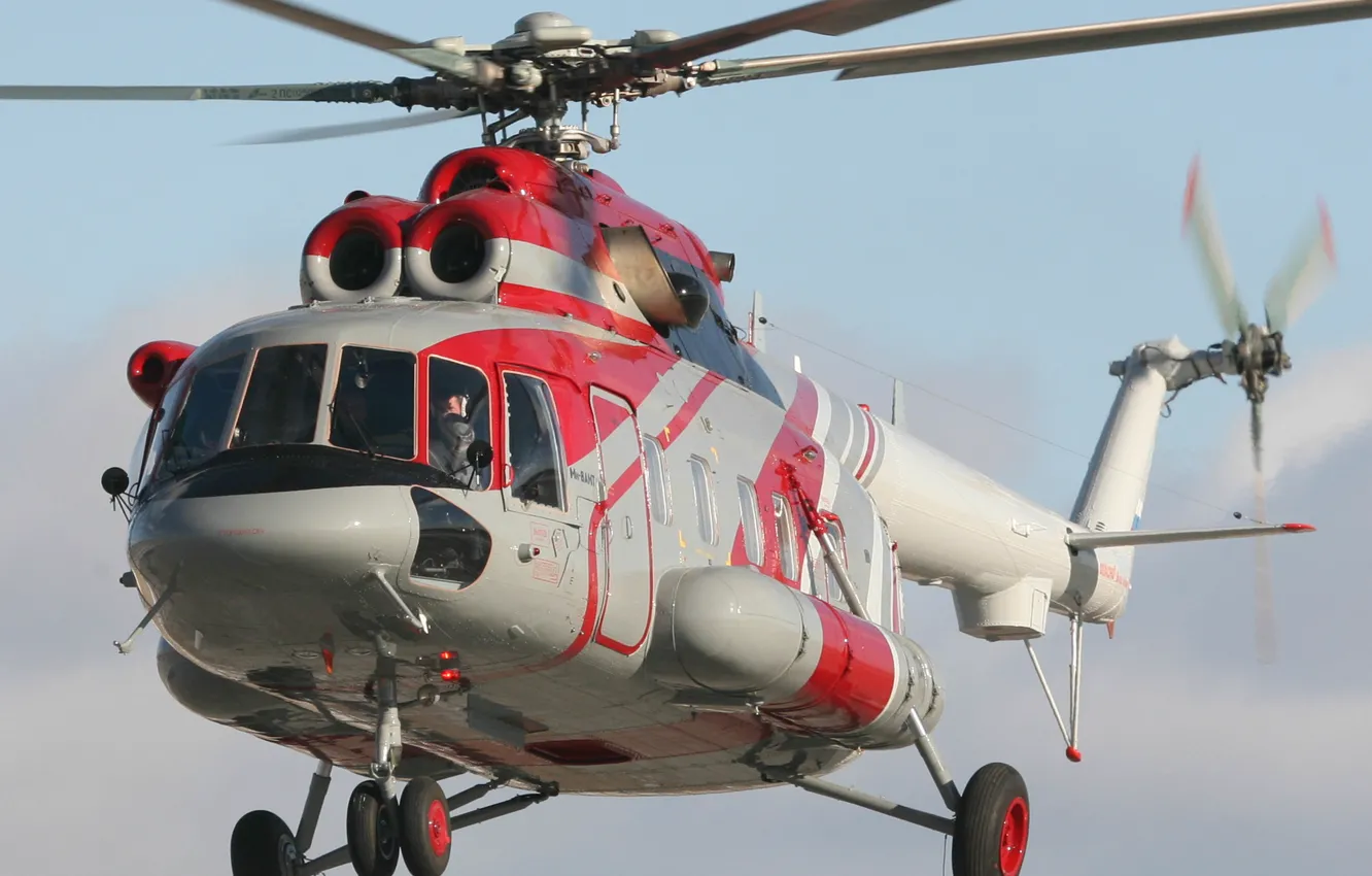 Фото обои вертолет, транспортник, гражданская авиация России, Mi-8AMT, ОКБ М. Л. Миля