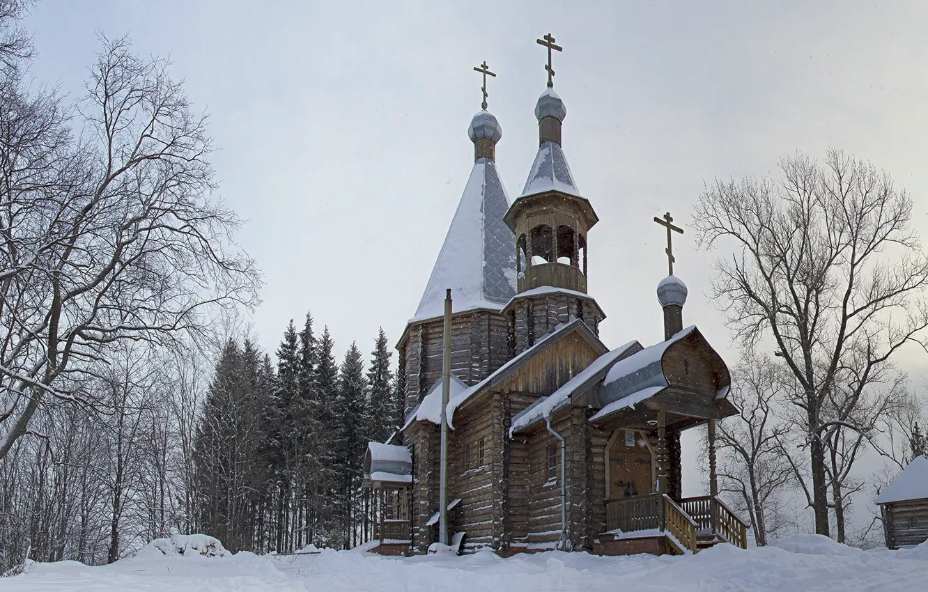 Фото обои церковь, россия, православие, никульчино