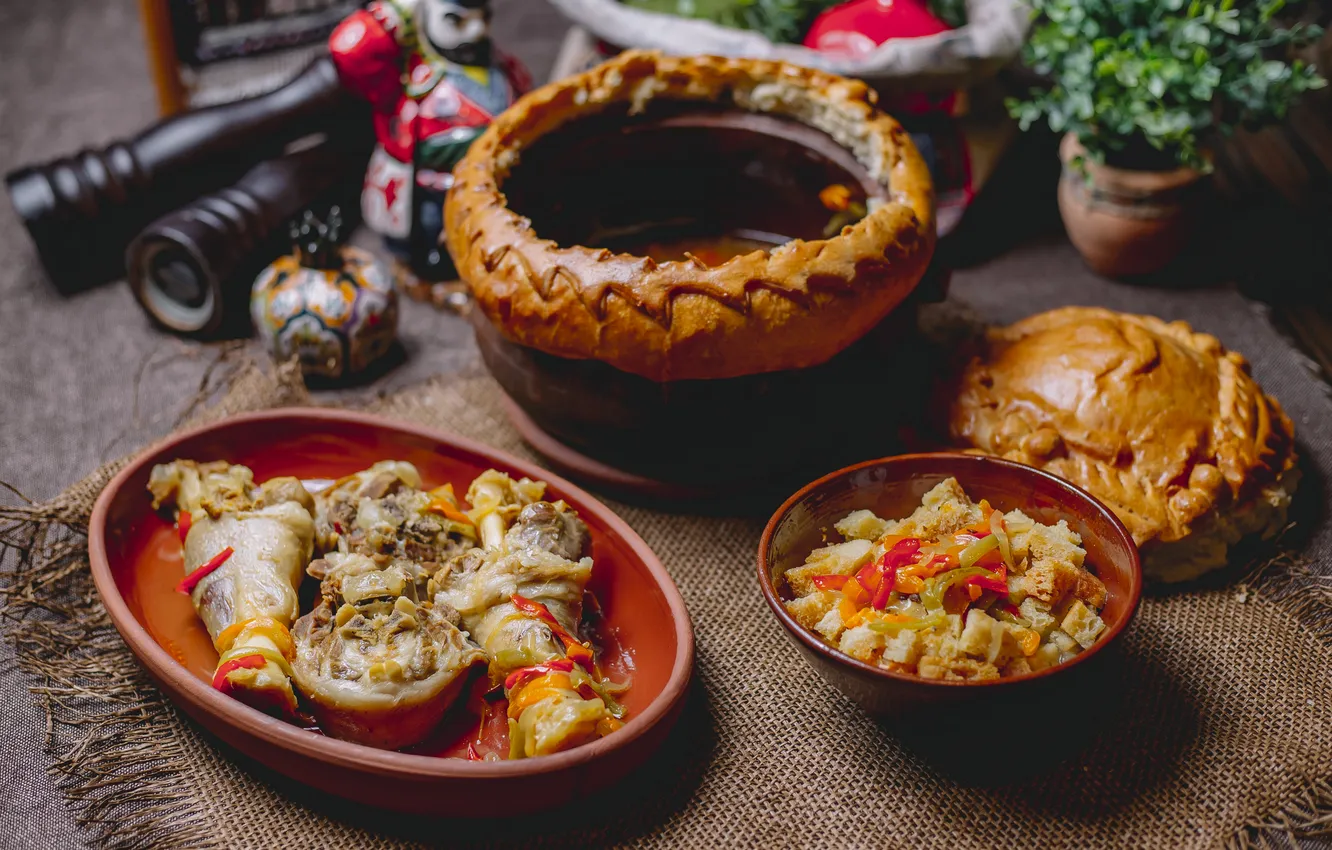 Фото обои meat, pepper, lamb, onion, dish, traditional, soyutma