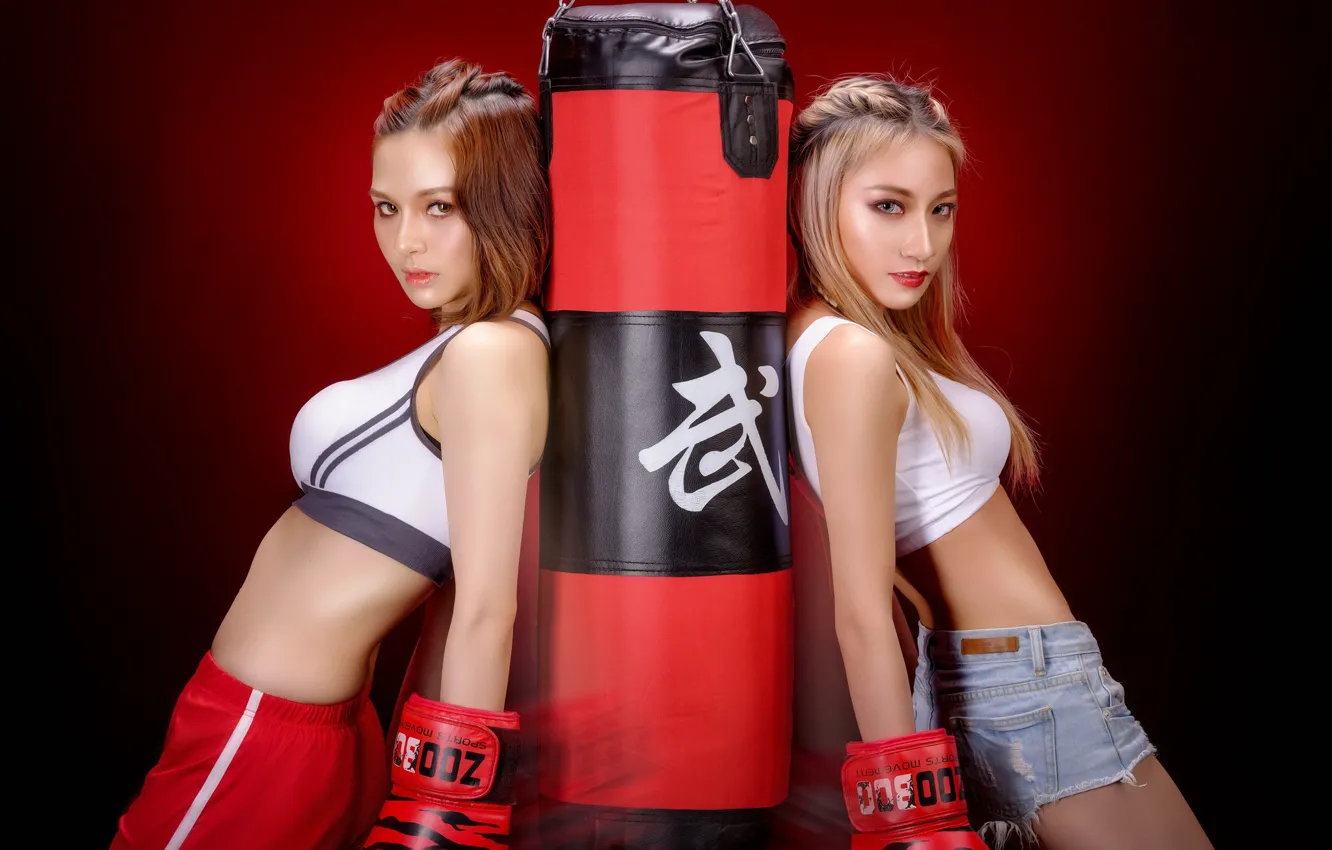 Фото обои девушки, спорт, бокс