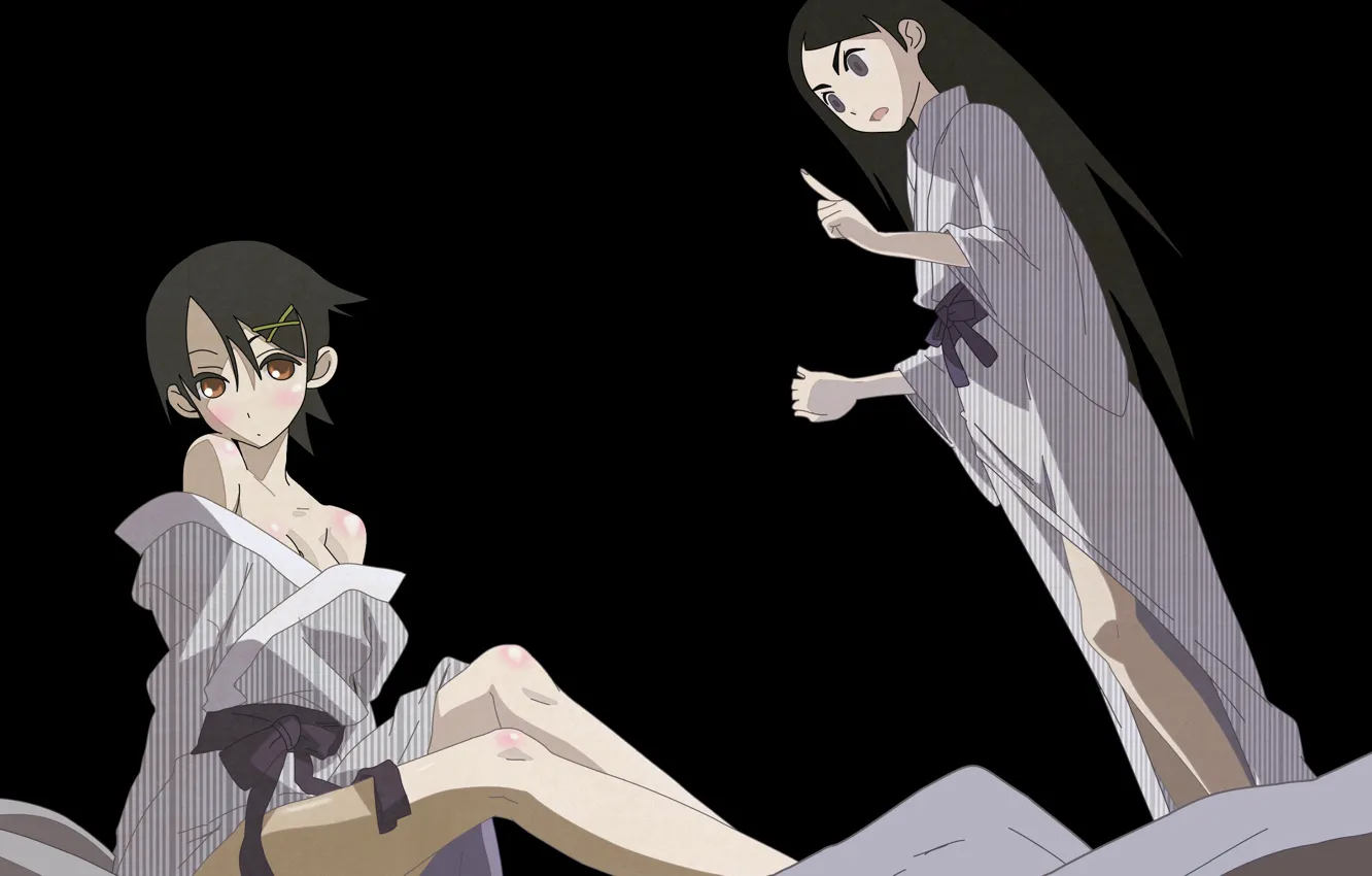 Фото обои ночь, девушки, Sayonara Zetsubou Sensei, Прощай безрадостный сенсей