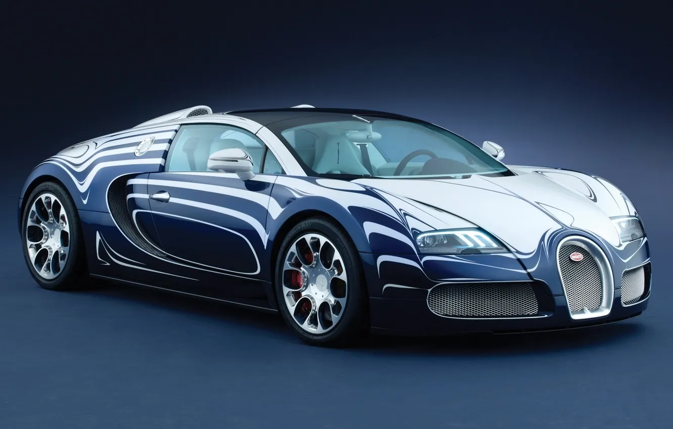 Фото обои veyron, bugatti, grand sport, фарфор, l or blanc