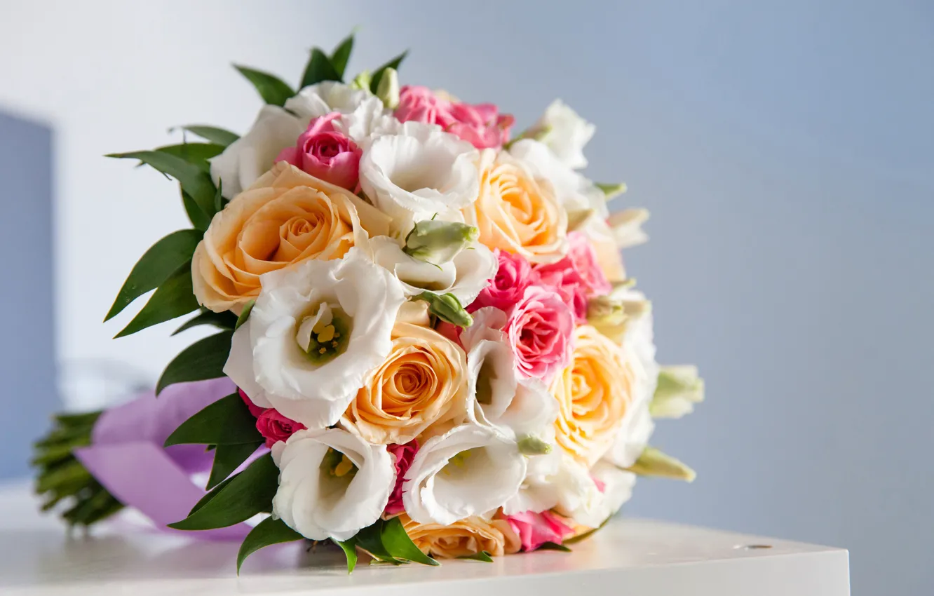 Фото обои розы, colorful, нежные, beautiful, Roses, lovely, wedding, эустома