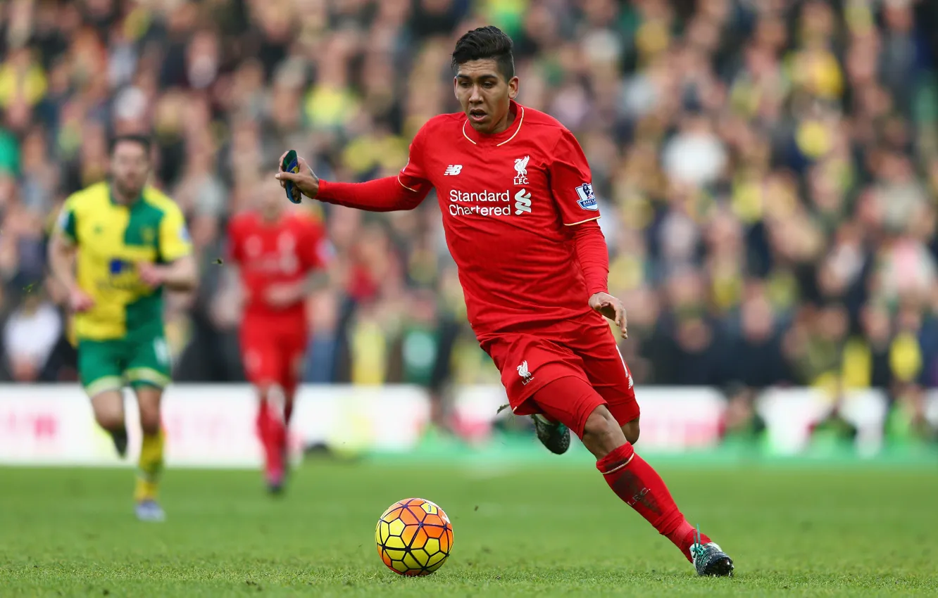 Фото обои Ливерпуль, Liverpool, Brasil, бразилец, полузащитник, footballer, Роберто Фирмино, Roberto Firmino