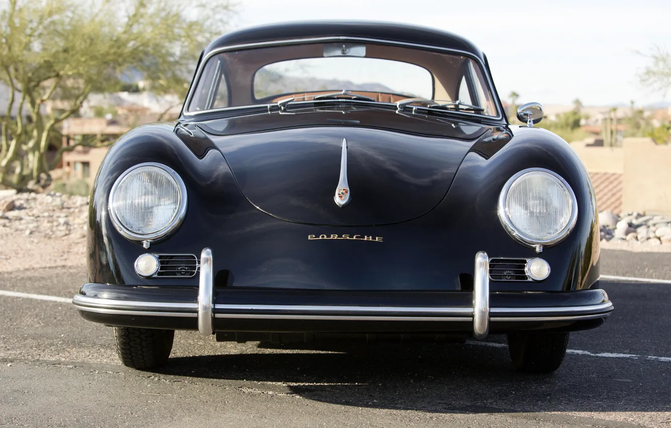 Фото обои Porsche, front, 1955, 356, Porsche 356 1500 Continental Coupe