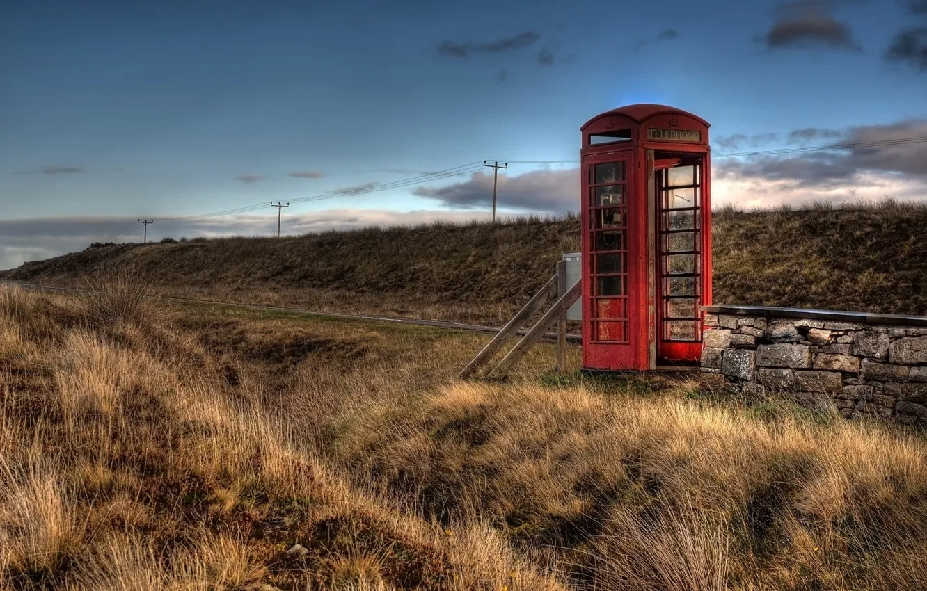 Фото обои дорога, утро, Telephone