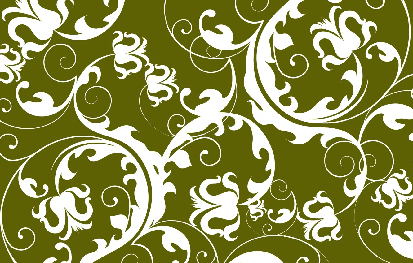 Фото обои узор, орнамент, design, зеленый фон, pattern