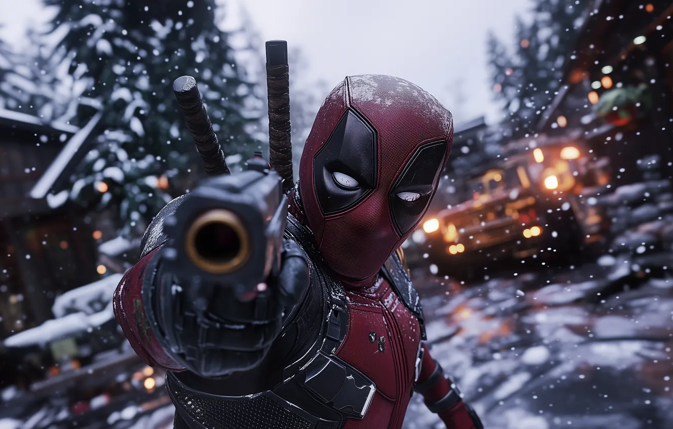 Фото обои gun, marvel, марвел, deadpool, эпик, epic, дедпул, cinematic