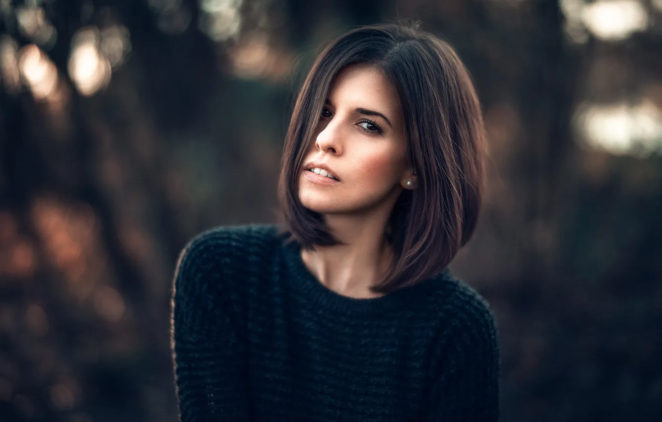 Фото обои взгляд, губки, Selina, Martin Kuhn