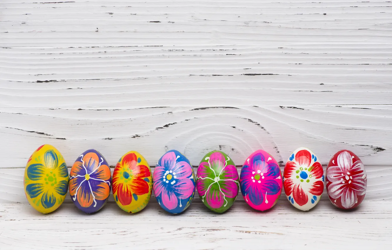 Фото обои весна, colorful, Пасха, wood, spring, Easter, eggs, decoration