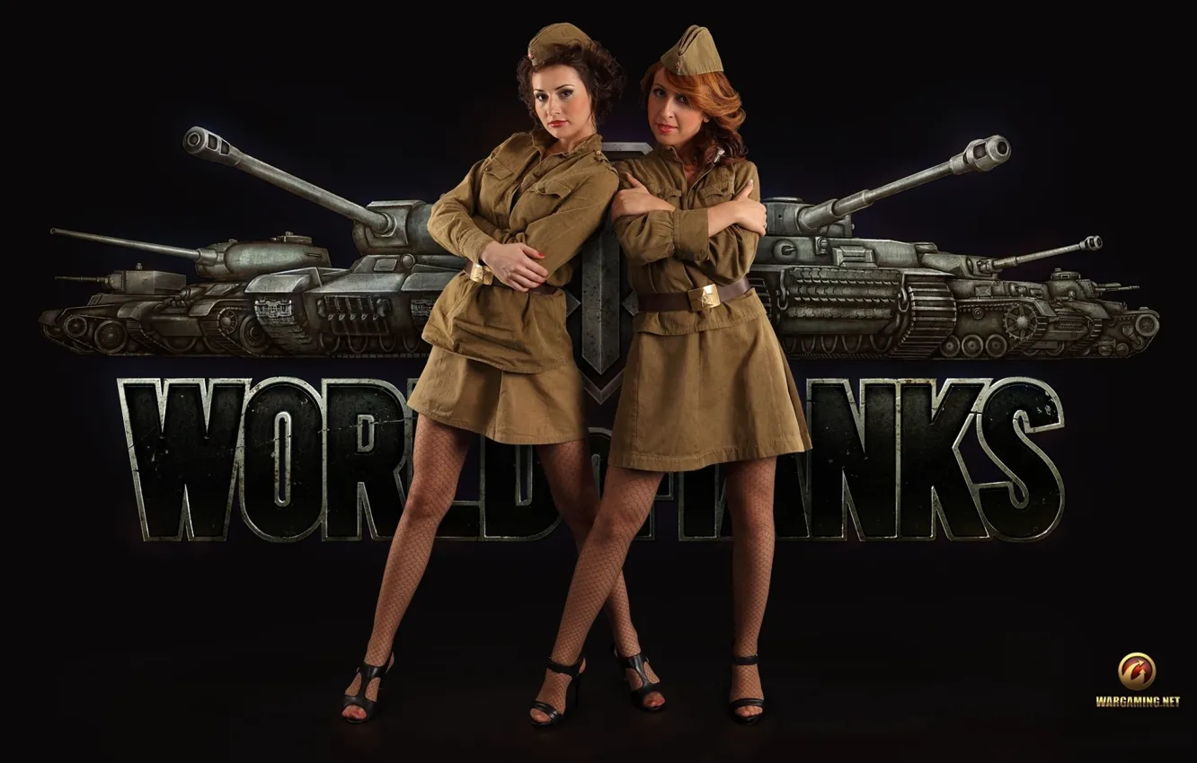 Фото обои девушки, форма, girls, танки, games, world of tanks, army, women