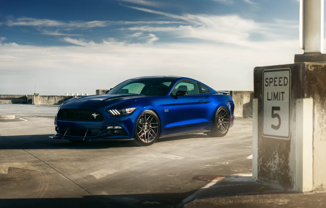 Фото обои car, Ford Mustang, blue, hq wallpaper, William Stern