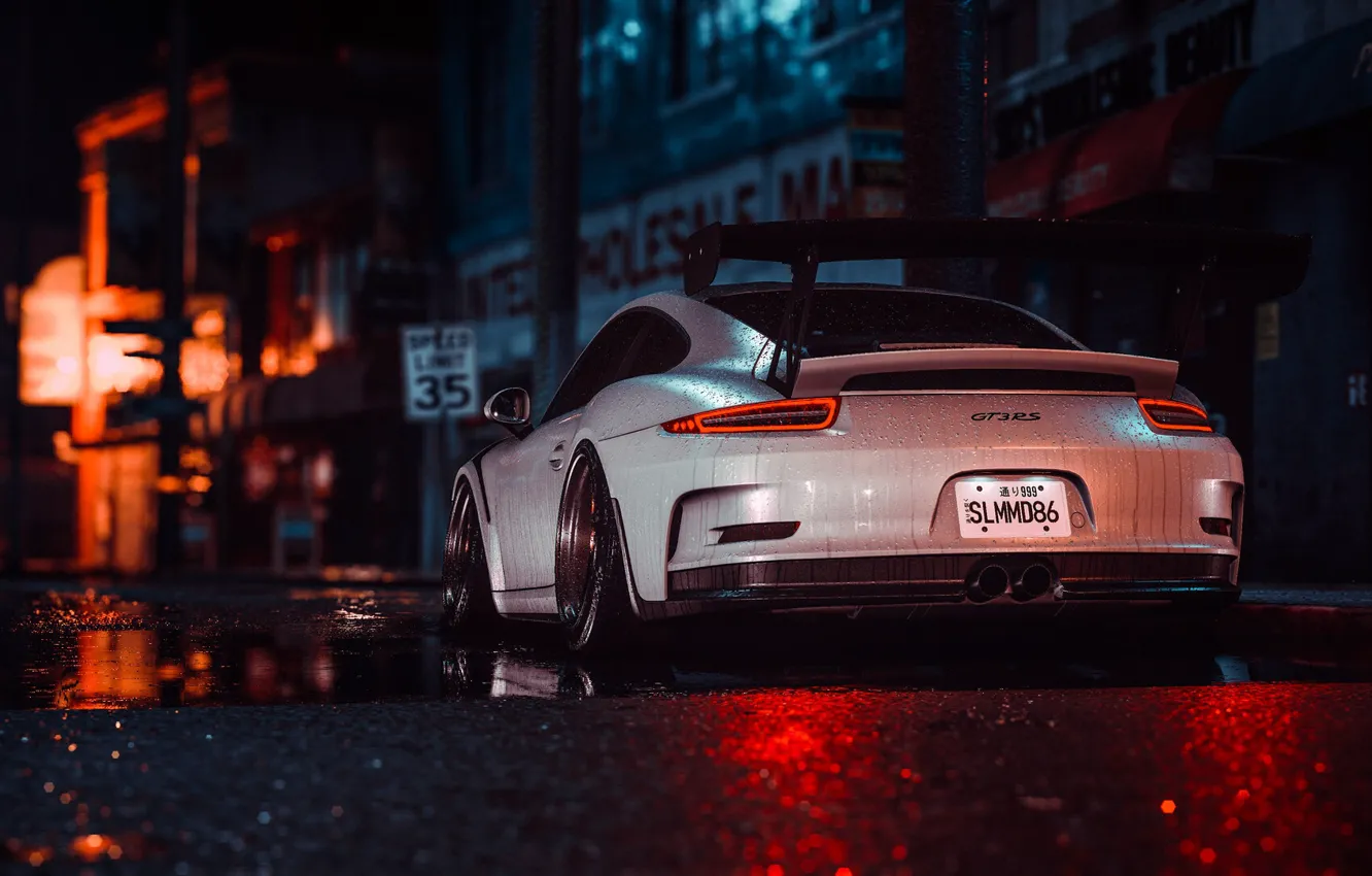 Фото обои Авто, Белый, Porsche, Машина, Стиль, Car, NFS, Porsche 911