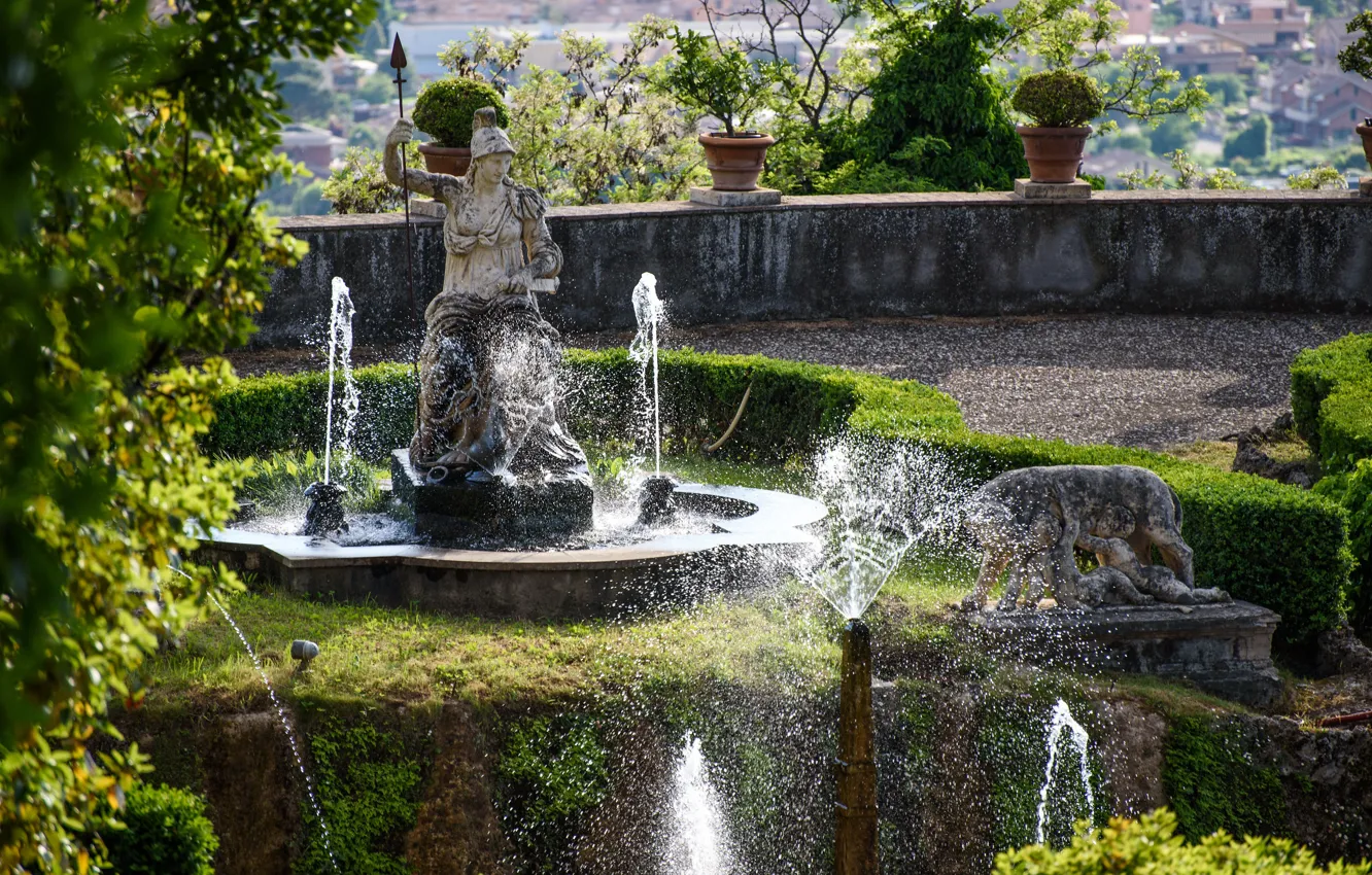 Фото обои Италия, фонтан, Тиволи, вилла д'Эсте