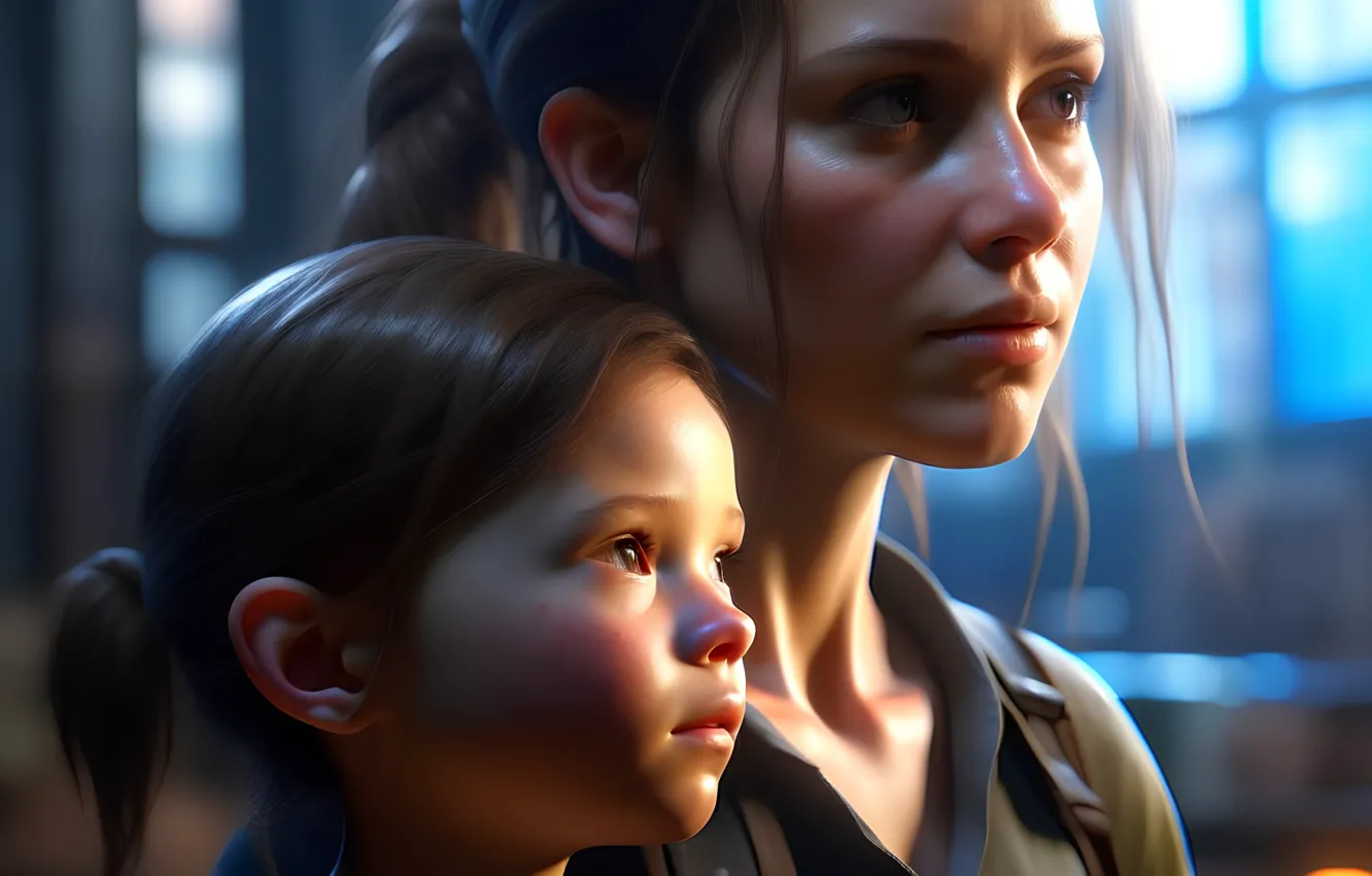 Фото обои lara croft, art, daughter