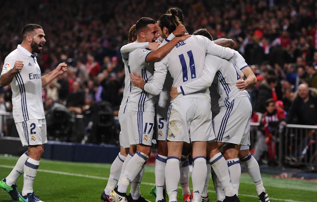 Фото обои футбол, победа, спорт, команда, team, празднование, Реал Мадрид, footbal