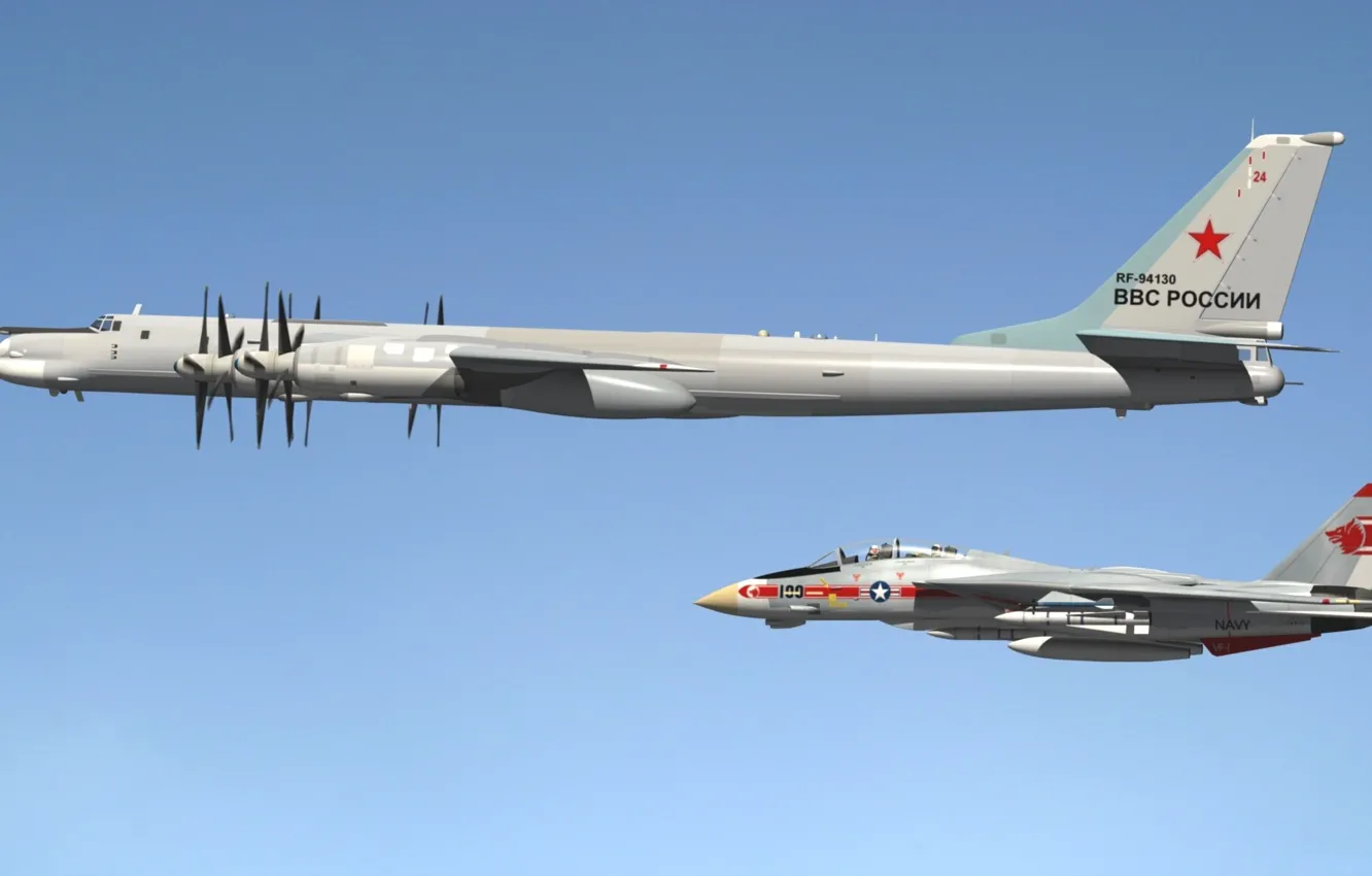 Фото обои истребитель, бомбардировщик, ракетоносец, реактивный, размеры, стратегический, Tomcat, двухместный
