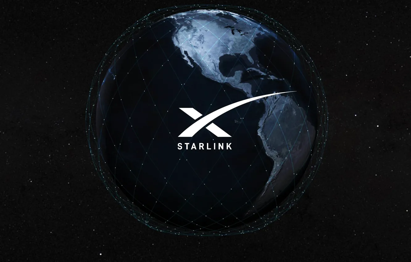 Фото обои logo, hi-tech, starlink