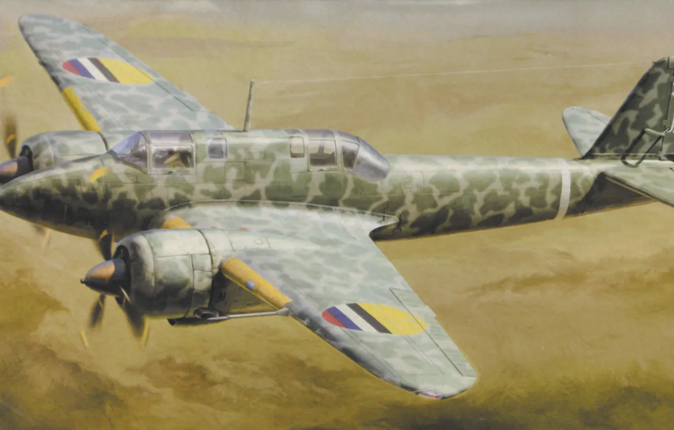 Фото обои war, painting, aviation, ww2, japanese heavy fighter, Kawasaki Ki 45 Kai Hei Toryu (Nick) manchoukuo …