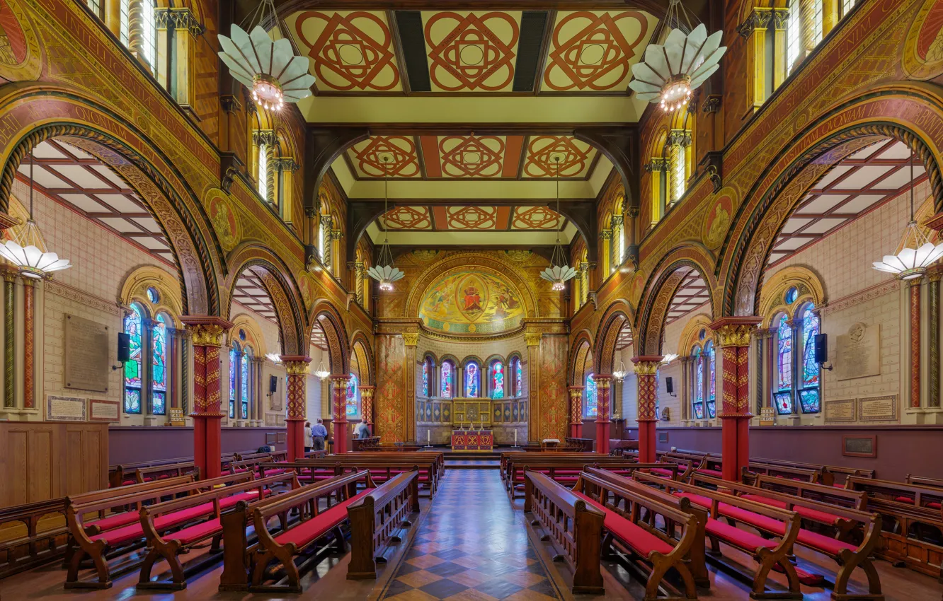 Фото обои interior, London, UK, Diliff, King's College London Chapel