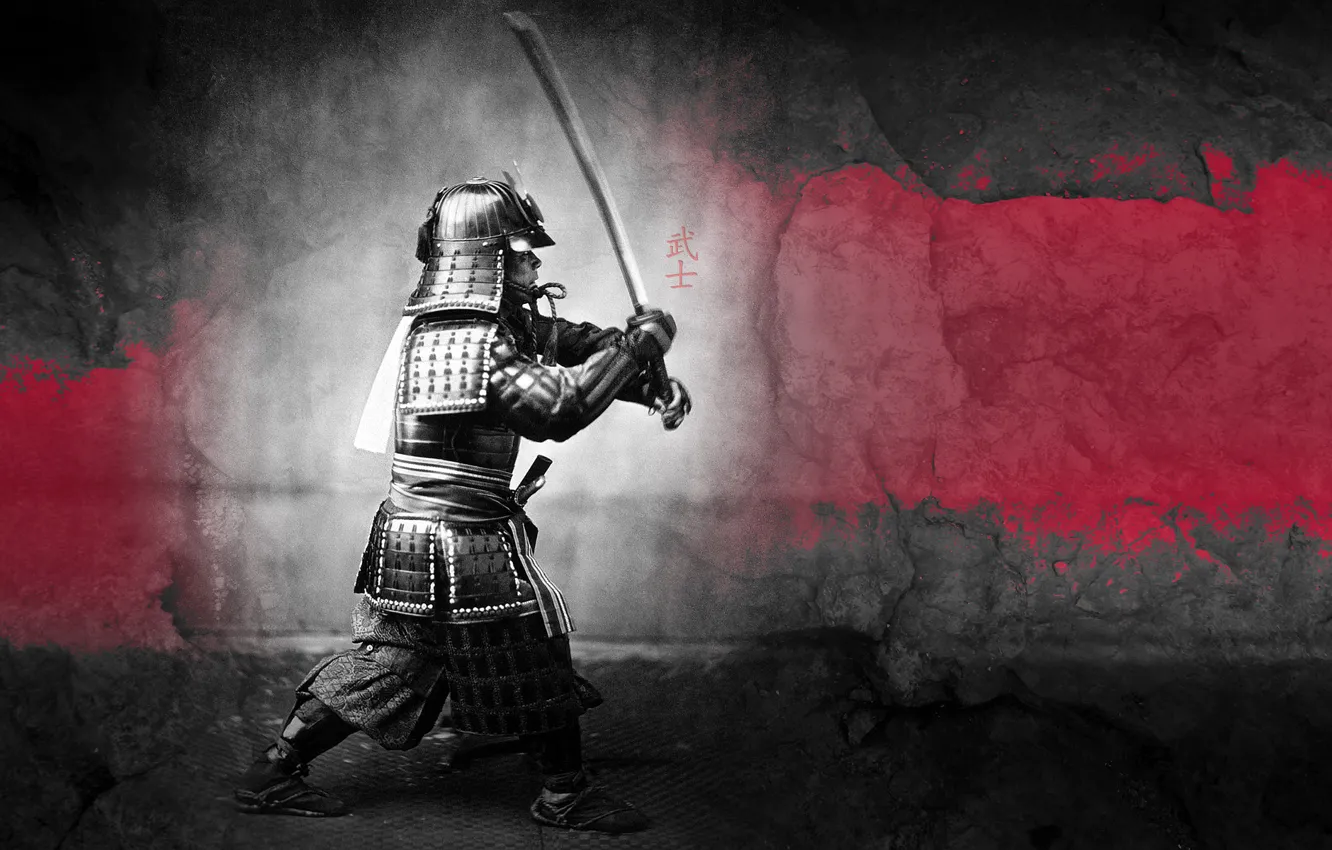 Фото обои воин, самурай, рыцарь, Samurai