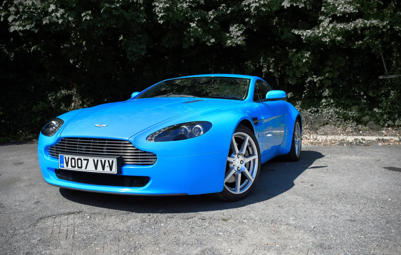 Фото обои Aston Martin, Blue, Wrap, DB8