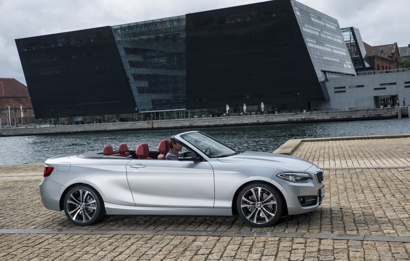 Фото обои фото, BMW, Кабриолет, Автомобиль, convertible, Сбоку, 2015, Серебристый