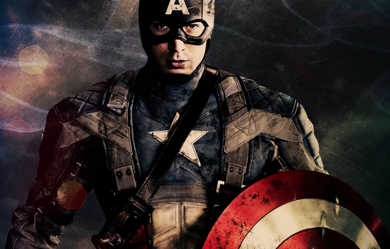 Фото обои щит, captain america, капитан америка, first avenger, первый мститель, Крис Эванс